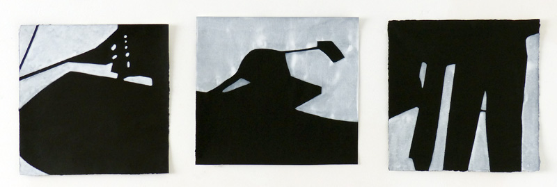 Philip Bradshaw, Between the Idea and the Reality triptych (paper), 2015